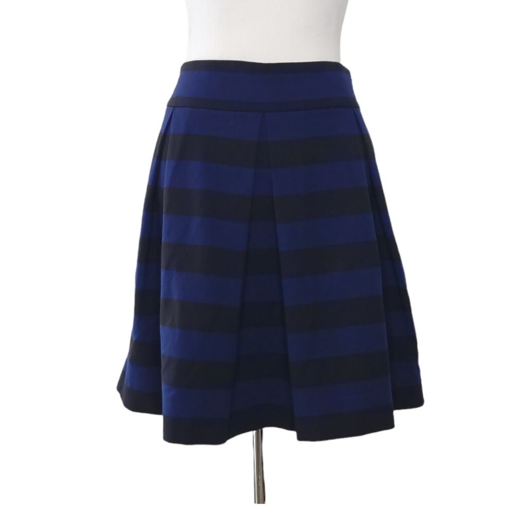 Kate Spade Womens Skirt Box Pleat Professional Striped Stretch Career Work 2